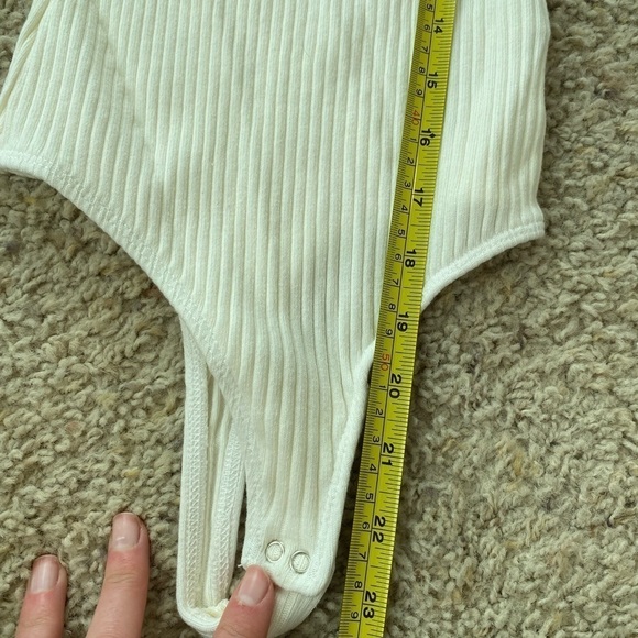 Citizens of Humanity Women's Harper Bodysuit White Size XS One Piece Ribbed - Picture 7 of 9
